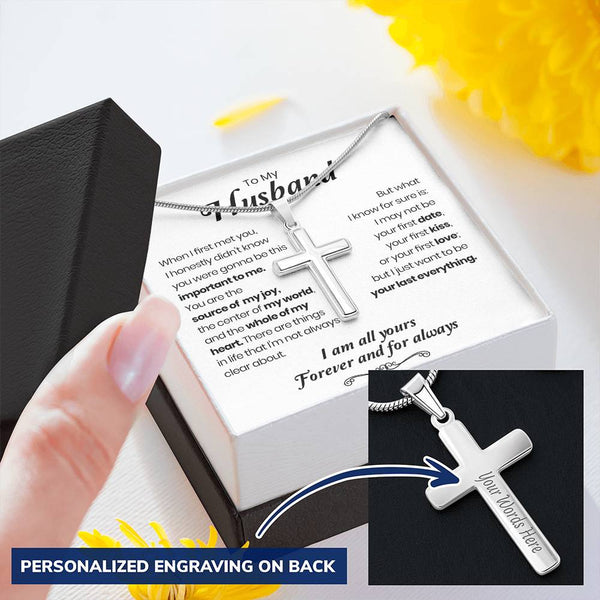 For Husband - What I Know For Sure - Cross Customize Engraved Cross Necklace