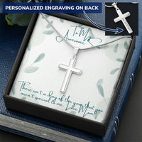 Awesome Son Cross Necklace Customize Engraved Cross Necklace