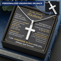 For Future Husband - Hundred Worlds - Cross Customize Engraved Cross Necklace