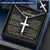 For Husband - Faithful Partner - Cross Customize Engraved Cross Necklace