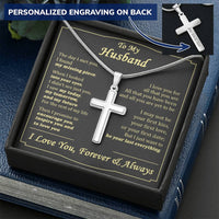 For Husband - My Future - Cross Customize Engraved Cross Necklace