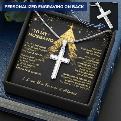 Gift For Husband - No Matter - Cross Customize Engraved Cross Necklace