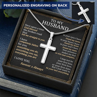 For Husband - The Road That Led Me To You - Cross Customize Engraved Cross Necklace