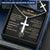 For Husband - We Are A Team - Cross Customize Engraved Cross Necklace