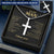 For Your Man - In My Heart - Cross Customize Engraved Cross Necklace