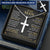 For Your Man - Blue Oceans - Cross Customize Engraved Cross Necklace