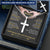 For Husband - Warm Heart - Cross Customize Engraved Cross Necklace