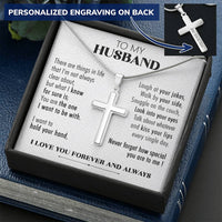 For Husband - Your Jokes 2 - Cross Customize Engraved Cross Necklace