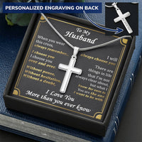 For Husband - Always Choose You - Cross Customize Engraved Cross Necklace