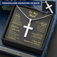 For Your Man - Find You Sooner - Cross Customize Engraved Cross Necklace