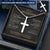 For Husband - You Make Me A Better Person - Cross Customize Engraved Cross Necklace