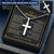 For Husband - Late Night Laughs - Cross Customize Engraved Cross Necklace