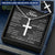 For Your Man - Just Want You - Cross Customize Engraved Cross Necklace