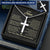 For Your Man - Faithful Partner - Cross Customize Engraved Cross Necklace