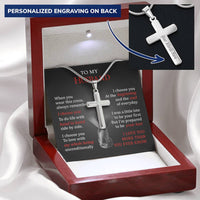 For Husband - I Choose You To Love - Cross Customize Engraved Cross Necklace