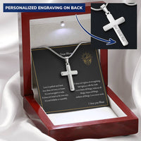 Dear Mom Corinthians 134-13 Customize Engraved Cross Necklace