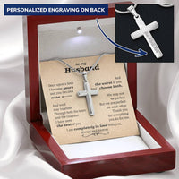 For Husband - The Best Of You - Cross Customize Engraved Cross Necklace