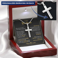 For Husband - I Know For Sure - Cross Customize Engraved Cross Necklace