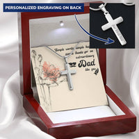 Gift For Dad  Customize Cross Necklace  Father Daughter  To My Dad 1 Customize Engraved Cross Necklace