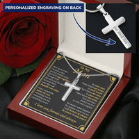 For Your Man - Forever Be Yours - Cross Customize Engraved Cross Necklace