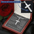 To My Husband Cross Necklace Customize Engraved Cross Necklace