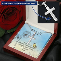 Dad - The Years May Pass But Still You Stay - Necklace 1 Customize Engraved Cross Necklace
