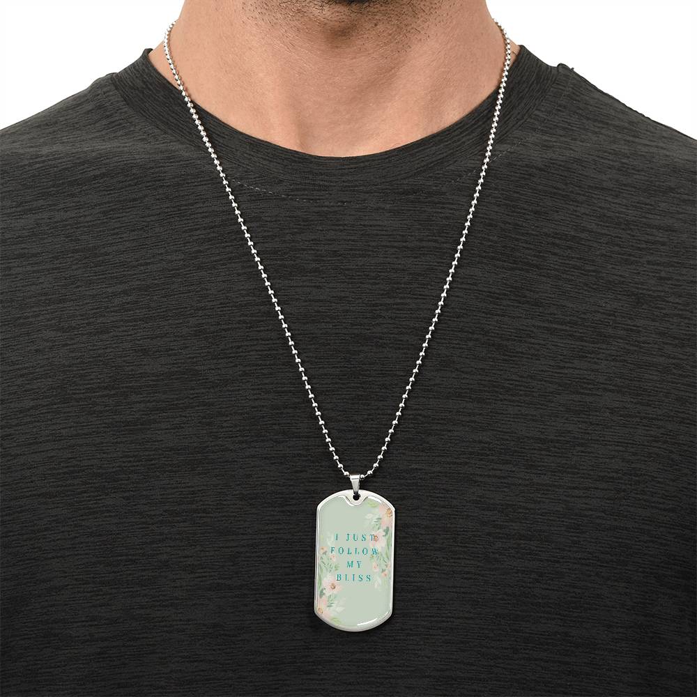 Bliss Necklace - Army Tag Necklace, Dog Tag Necklace