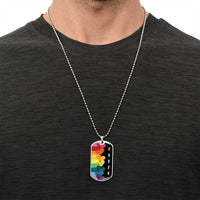 Proud To Be Me Black Dog Tag Necklace - Pride In Who I Am Dog Tag Necklace - Lgbtq Dog Tag Necklace - Born This Way - Army Tag Necklace, Dog Tag Necklace