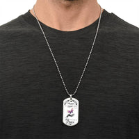 Custom Stainless Steel Necklace With Butterfly - Women Personalized Necklace - Best Gift For Girlfriend - Army Tag Necklace, Dog Tag Necklace