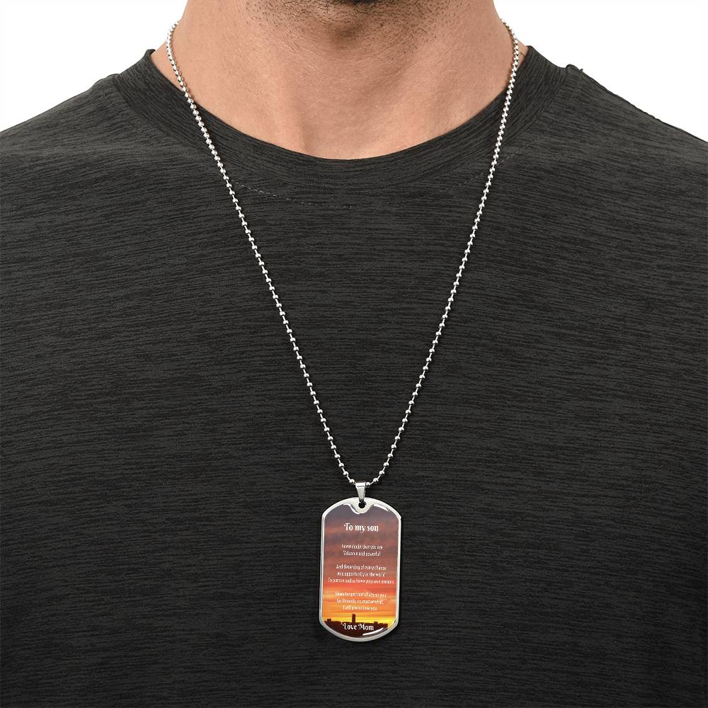 Best Gift For You Son! - Army Tag Necklace, Dog Tag Necklace