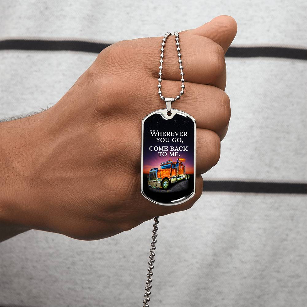 Dog Tag Necklace - Firefighter Prayer, Birthday First Responder Fire Man Fireman Hero Thin Red Line Christian Jewelry Gift - Army Tag Necklace, Dog Tag Necklace