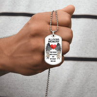 Stainless Steel Key Chain Pendant, To My Daughter... Love Dad, Dog Tag Key Chain, Necklace Accessory - Army Tag Necklace, Dog Tag Necklace