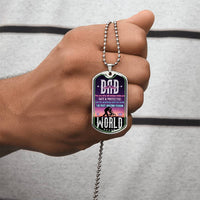 Dad The One Who Will Always Make You Feel Safe And Protected - Gift For Father's Day - Dog Tag Military Chain - Army Tag Necklace, Dog Tag Necklace