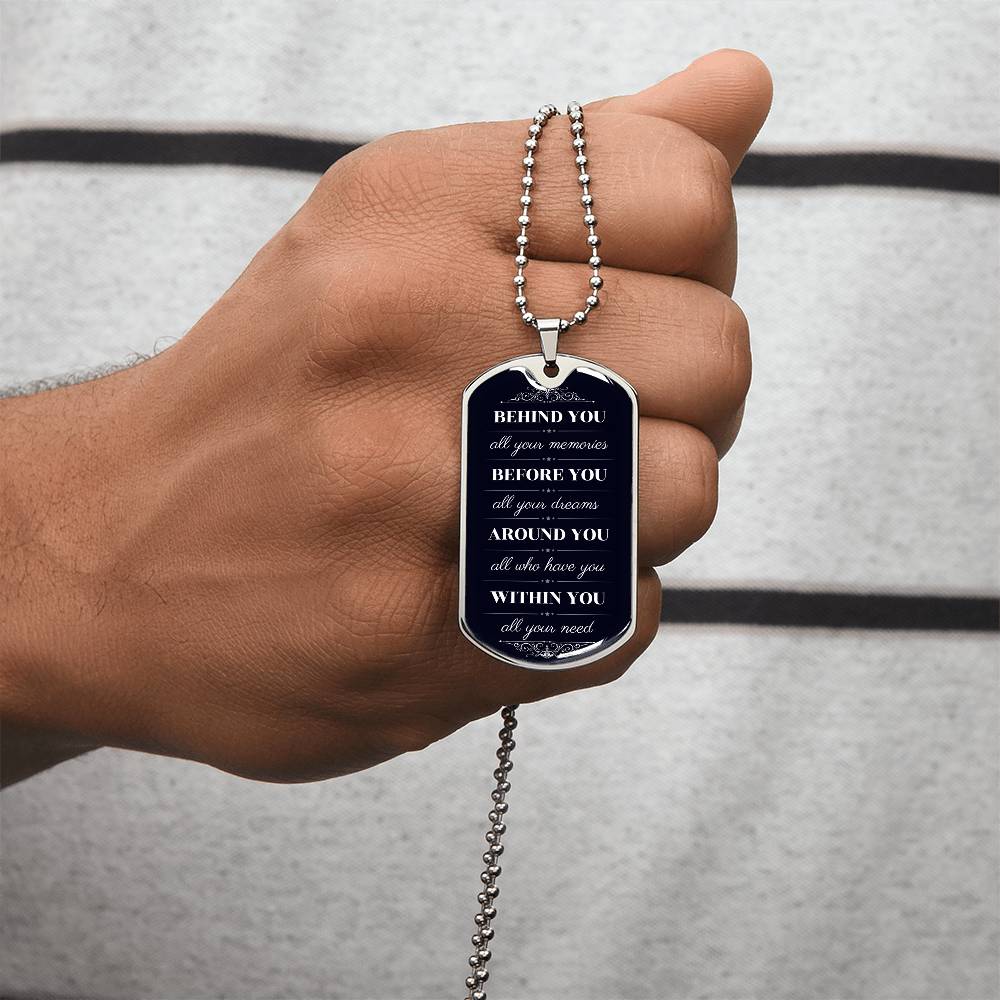Best Graduation Gift - Army Tag Necklace, Dog Tag Necklace