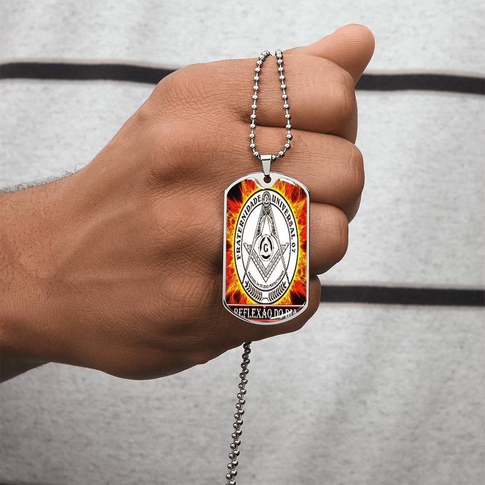 Reflexao Do Dia - Army Tag Necklace, Dog Tag Necklace