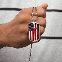Dog Tag Pendant With Military Ball Chain,Gift For Dad,Gift For Son - Army Tag Necklace, Dog Tag Necklace