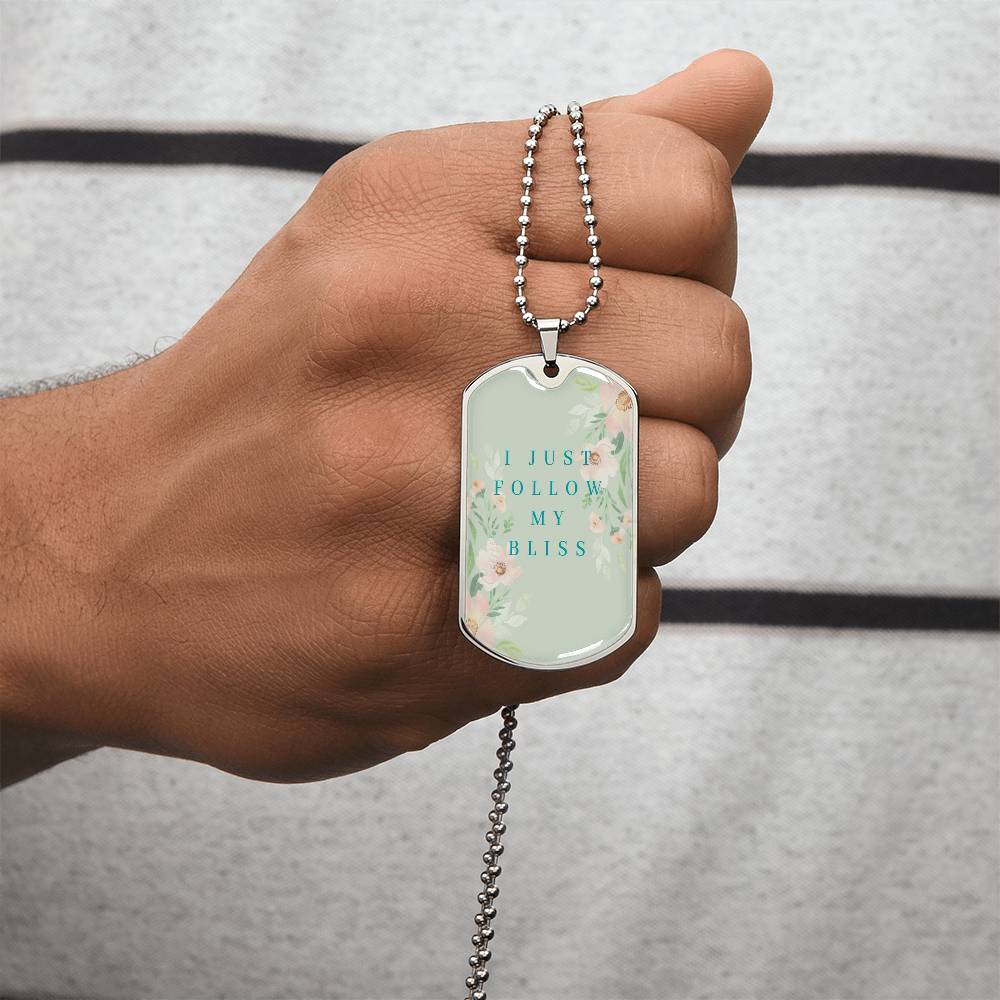 Bliss Necklace - Army Tag Necklace, Dog Tag Necklace