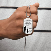 My Father My Hero - Luxury Dog Tag Gift For Dad Daddy Christmas Gift Daddy Necklace Daddy Luxury Dog Tag Daddy Necklace - Army Tag Necklace, Dog Tag Necklace
