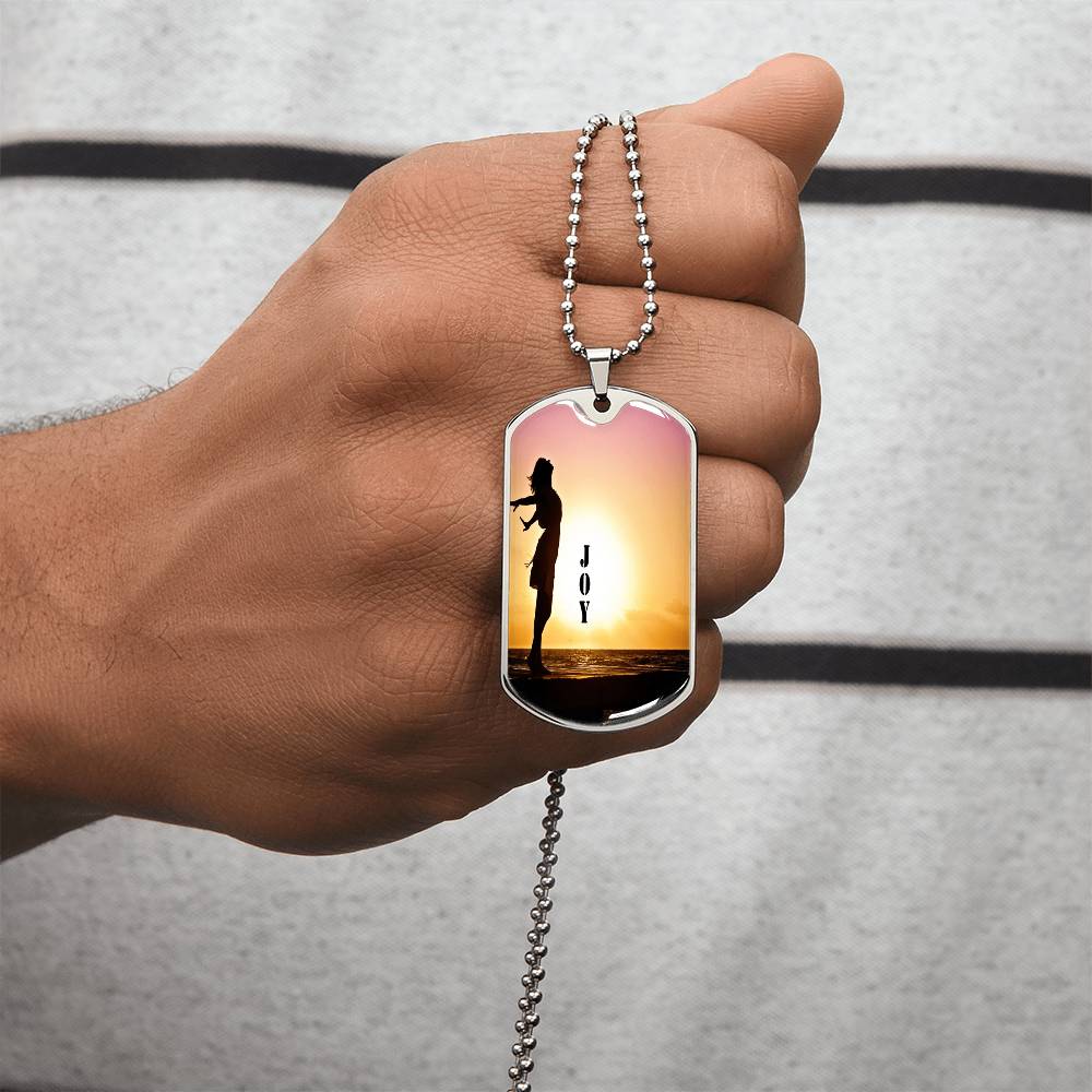 Joy - Army Tag Necklace, Dog Tag Necklace