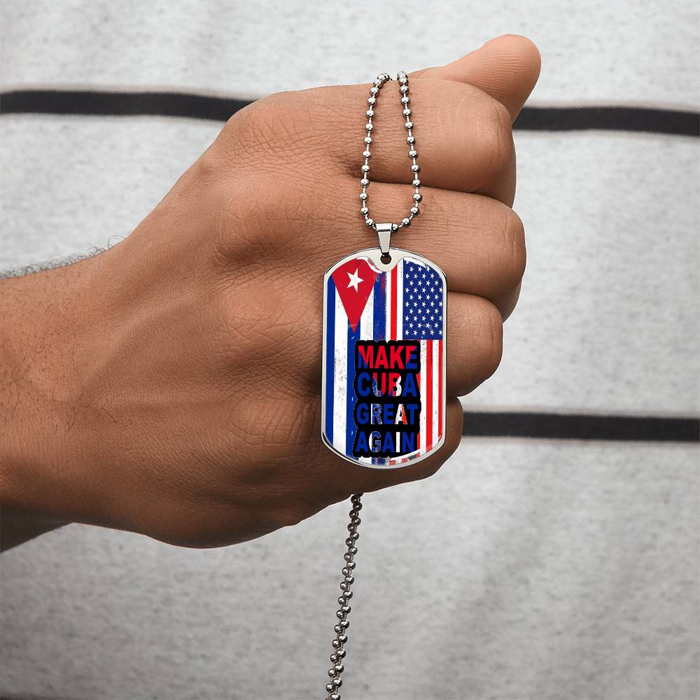 Make Cuba Great Again - Army Tag Necklace, Dog Tag Necklace