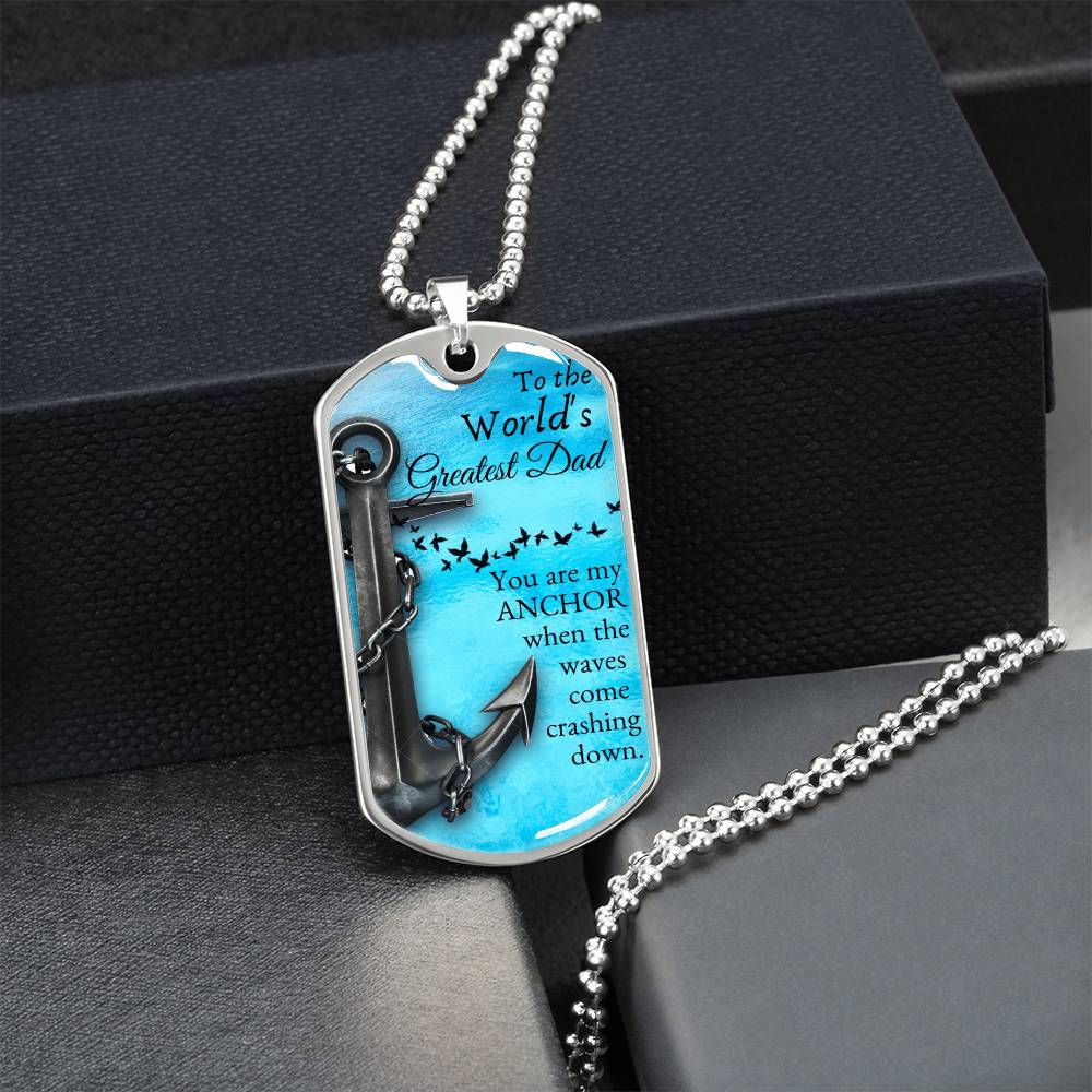 Greatest Dad - Army Tag Necklace, Dog Tag Necklace