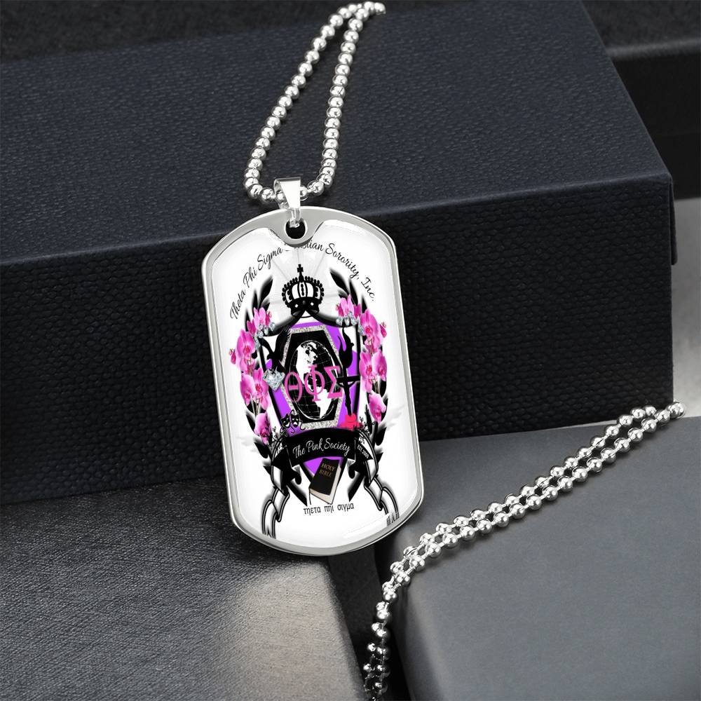 Theta Phi Sigma Luxury Dog Chains! - Army Tag Necklace, Dog Tag Necklace