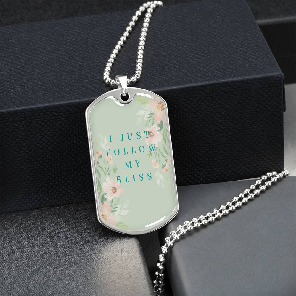 Bliss Necklace - Army Tag Necklace, Dog Tag Necklace