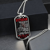 Veterans Day Gift, Military Dog Tags, I Am A Veteran, Dog Tag Necklace Personalized, Veteran Gift, Custom Dog Tags - Army Tag Necklace, Dog Tag Necklace