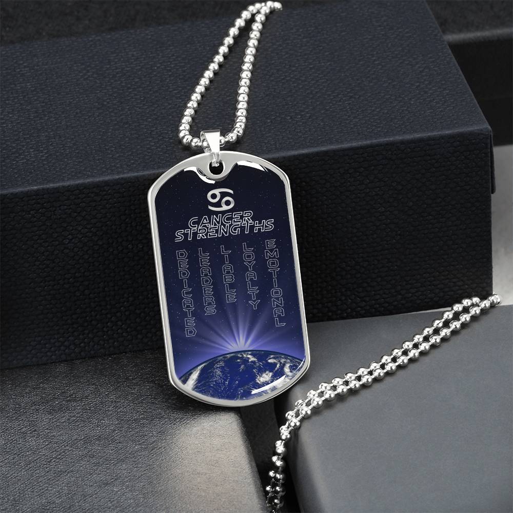 Cancer Personalized Dog Tag Necklace - Army Tag Necklace, Dog Tag Necklace