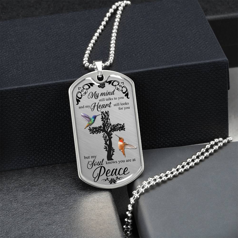 Hummingbirds Tree Of Life Faith Cross Luxury Dog Tag - Army Tag Necklace, Dog Tag Necklace
