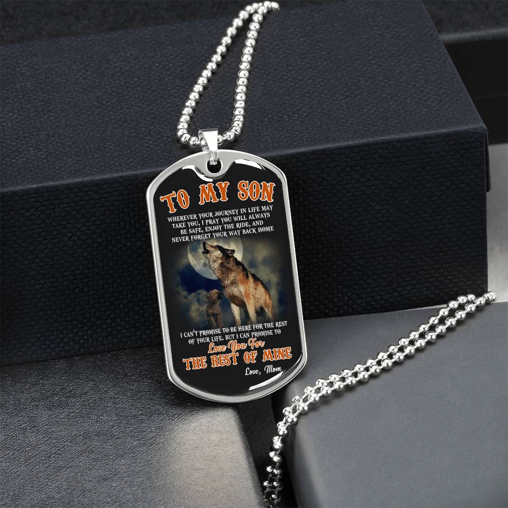 To My Son - Dog Tag Necklace - Army Tag Necklace, Dog Tag Necklace