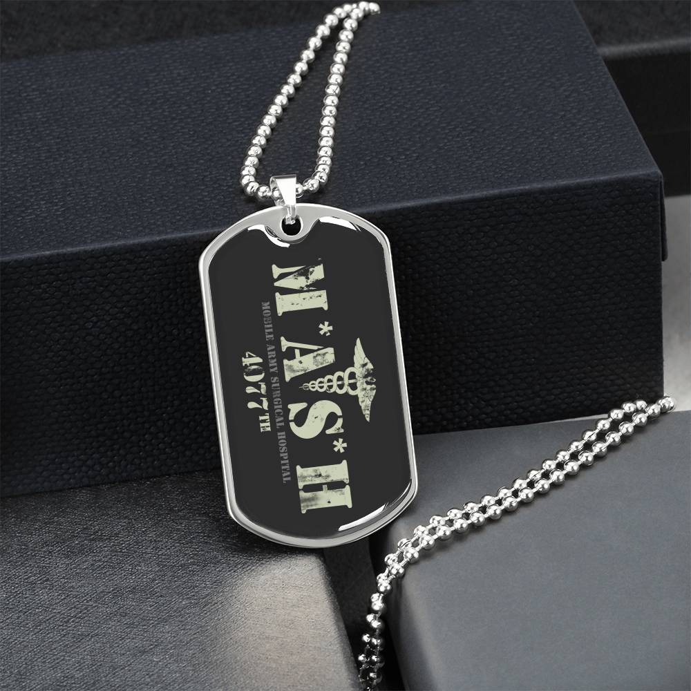 Mash Military Army Dog Tag Necklace - Army Tag Necklace, Dog Tag Necklace