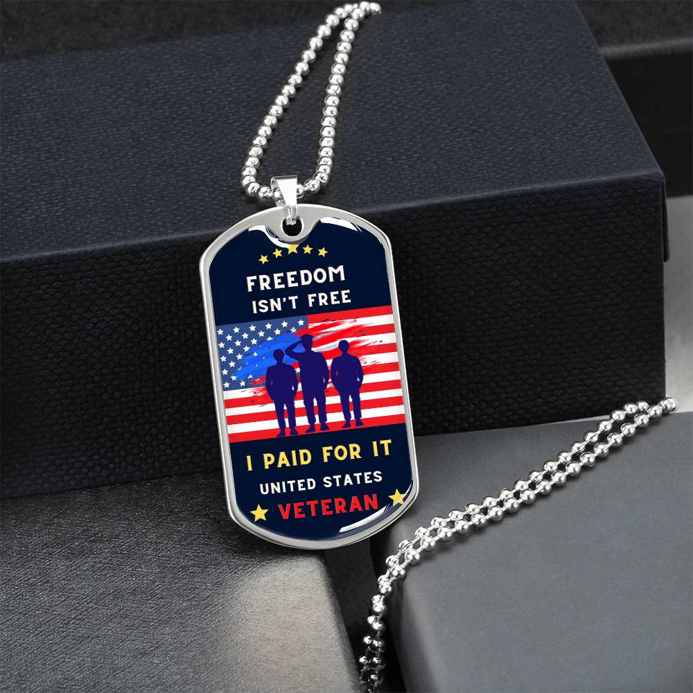 Us Veteran Dog Tag - Army Tag Necklace, Dog Tag Necklace