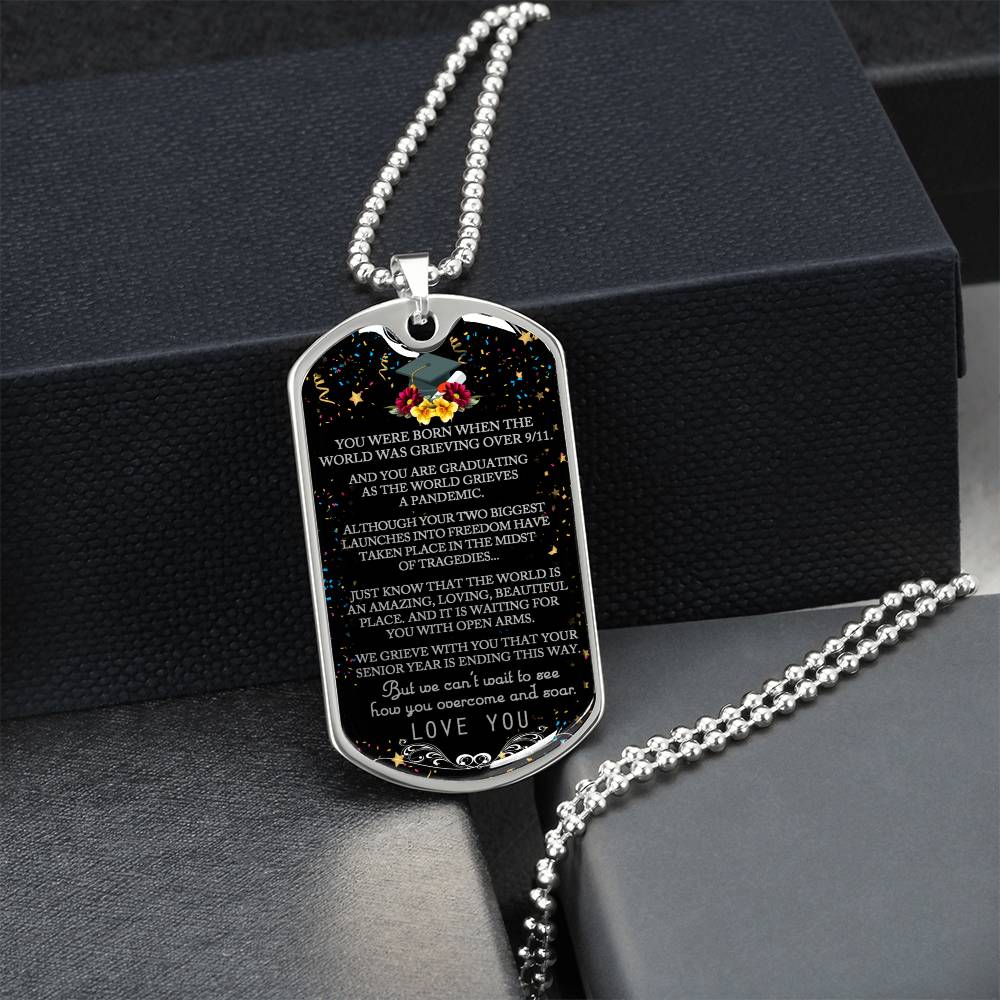 Graduation Dog Tag - Army Tag Necklace, Dog Tag Necklace
